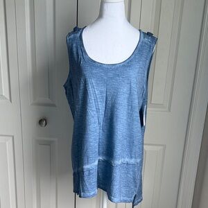 New Directions Denim Blue Tank Top